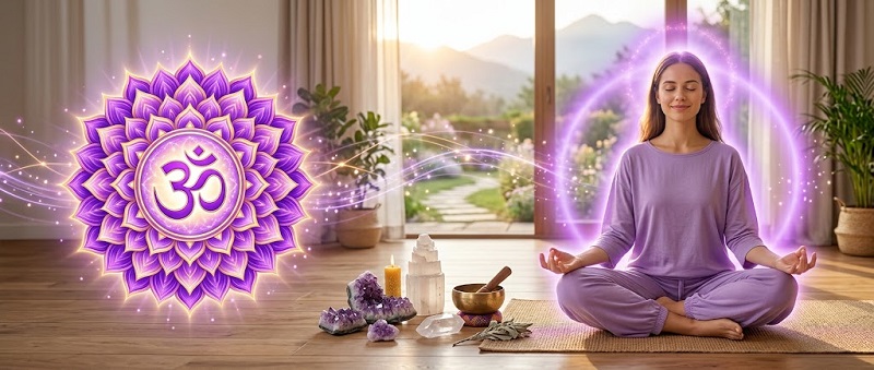 چاکرای تاج، ویژگی های چاکرای تاج، پاکسازی چاکرای تاج، ارتباط با ماورا